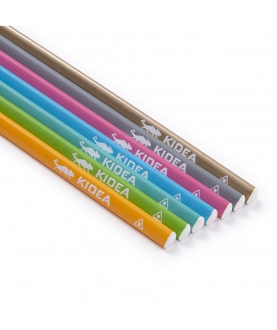 Kredki ołówkowe pastelowe 36 kolorów metalowe pudełko trójkąte KIDEA