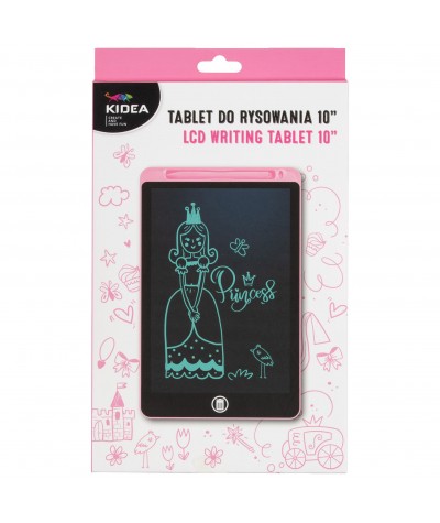 Tablet znikopis dla dziewczynki do rysowania pisania 10'' KIDEA różowy
