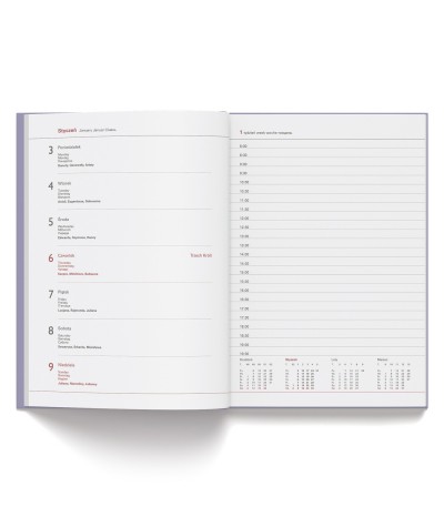 Kalendarz tygodniowy 2022 książkowy HERLITZ 3D biurowy
