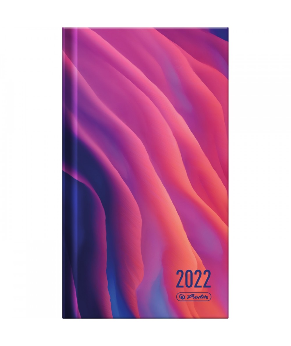 Kalendarz tygodniowy z notesem 2022 A6 HERLITZ 3D fale planer kieszonkowy