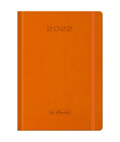Kalendarz 2022 dzienny A5 HERLITZ FLEX pomarańczowy elastyczny