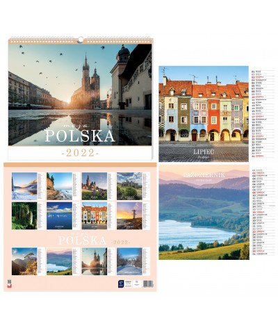 Kalendarz planszowy ścienny 2022 MOJA POLSKA 33,5x40cm INTERDRUK