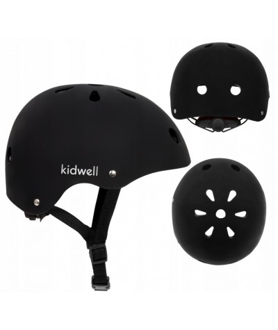 Kask ochronny dziecięcy S 48-52cm na rower hulajnogę CZARNY ORIX Kidwell ABS
