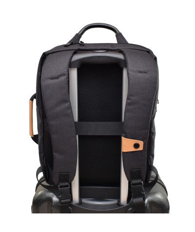Plecak torba na laptop 15,6'' SEMI LINE L2003 biznesowy czarny męski 2 w 1
