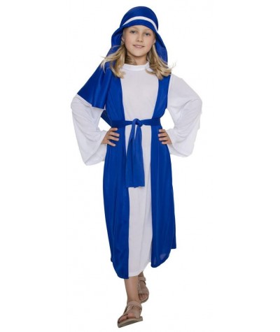 Kostium Maryi dziecięcy Arpex biało niebieski szata i chusta