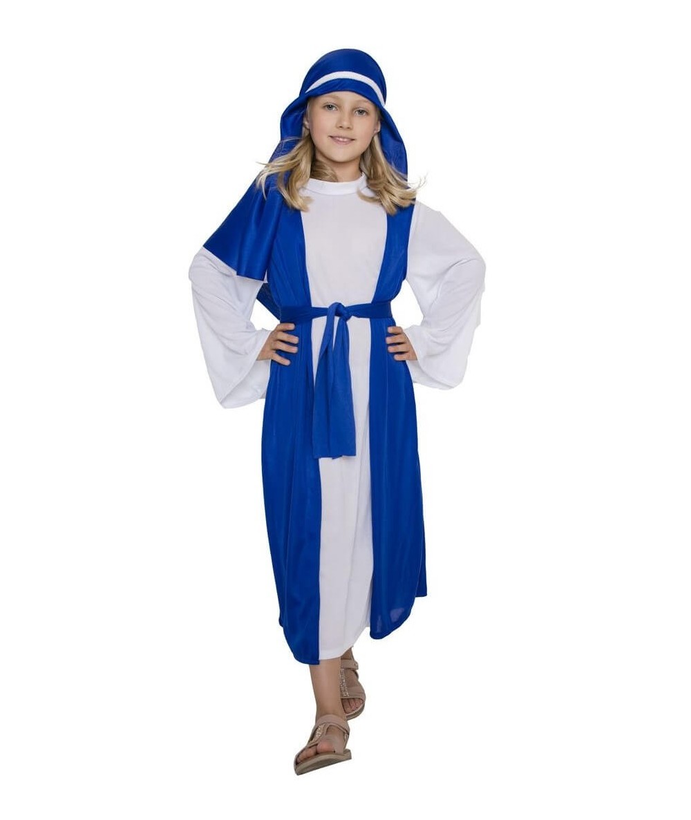 Kostium Maryi dziecięcy Arpex biało niebieski szata i chusta