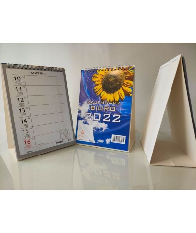 Kalendarz biurkowy tygodniowy 2022 pionowy 14x19,5cm Aniew MIX