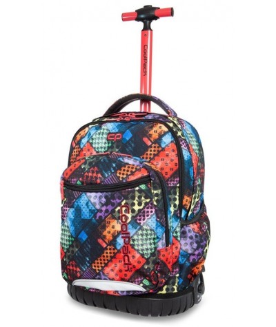 Plecak młodzieżowy na kółkach Coolpack CP Blox krata kolorowa SWIFT