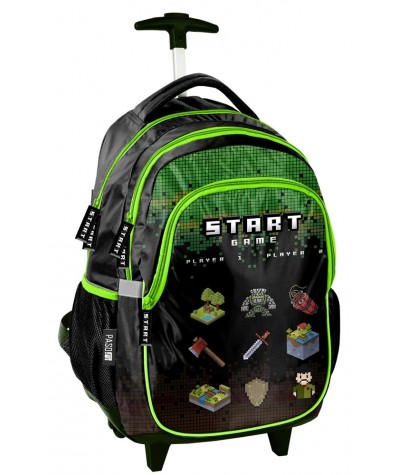 Plecak na kółkach GAMING START do 1 klasy dla fana Minecrafta PASO