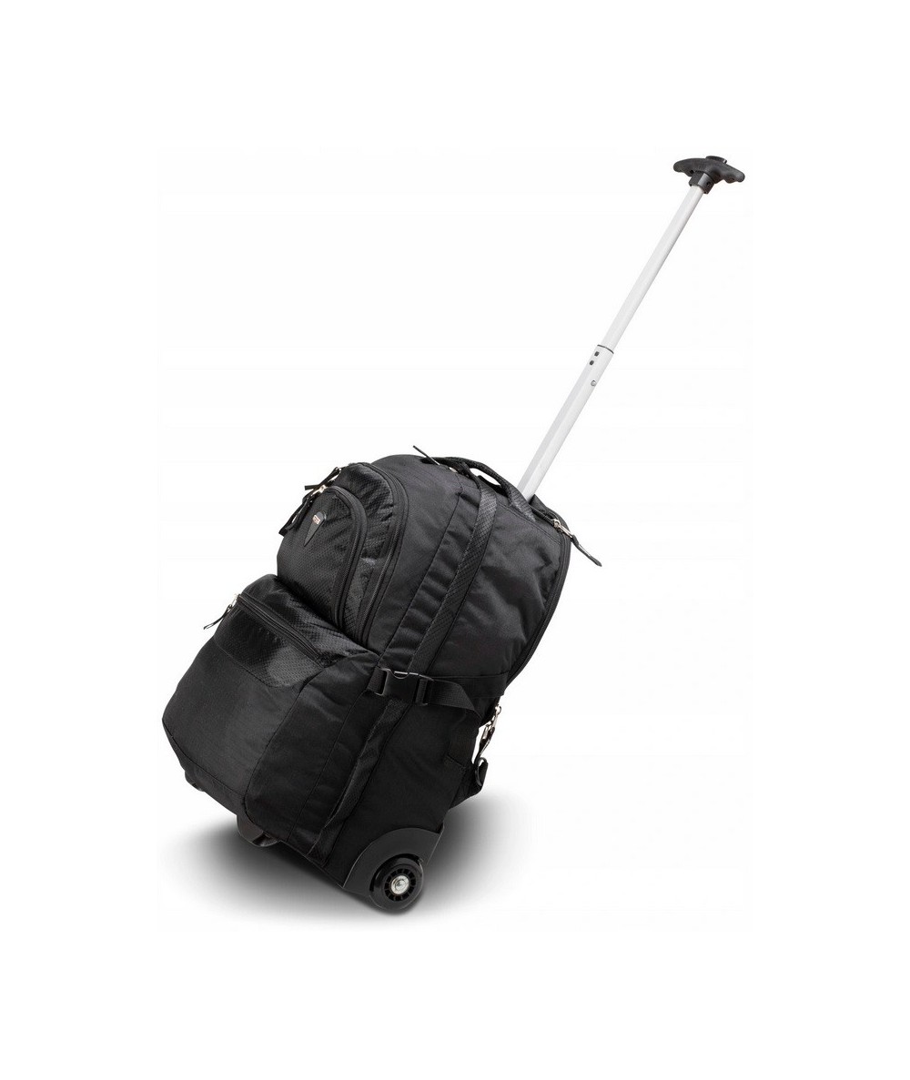 Plecak na kółkach SEMI LINE czarny podróżny walizka RIPSTOP 8358