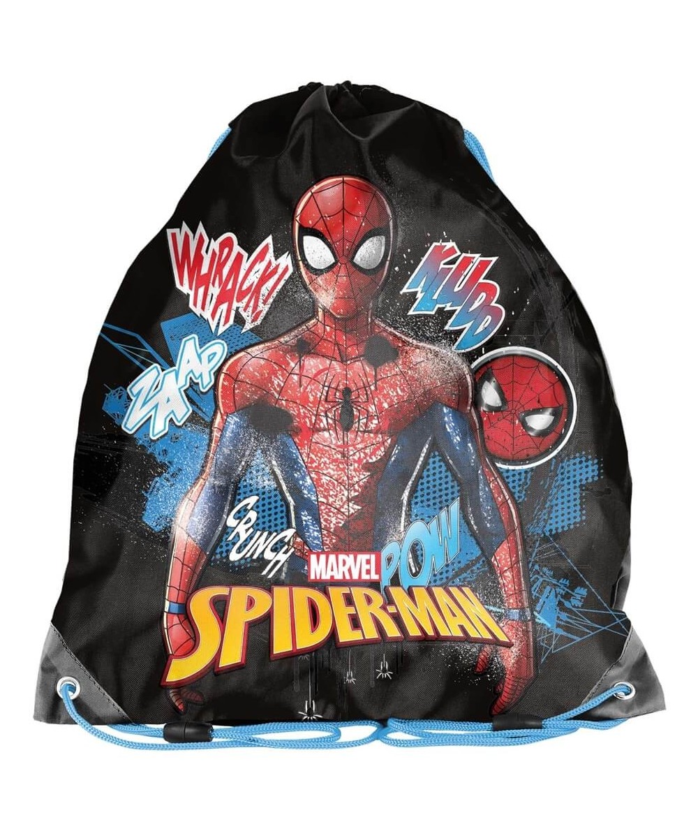 Worek na buty SPIDER MAN Marvel szkolny czarny dla chłopca lekki PASO