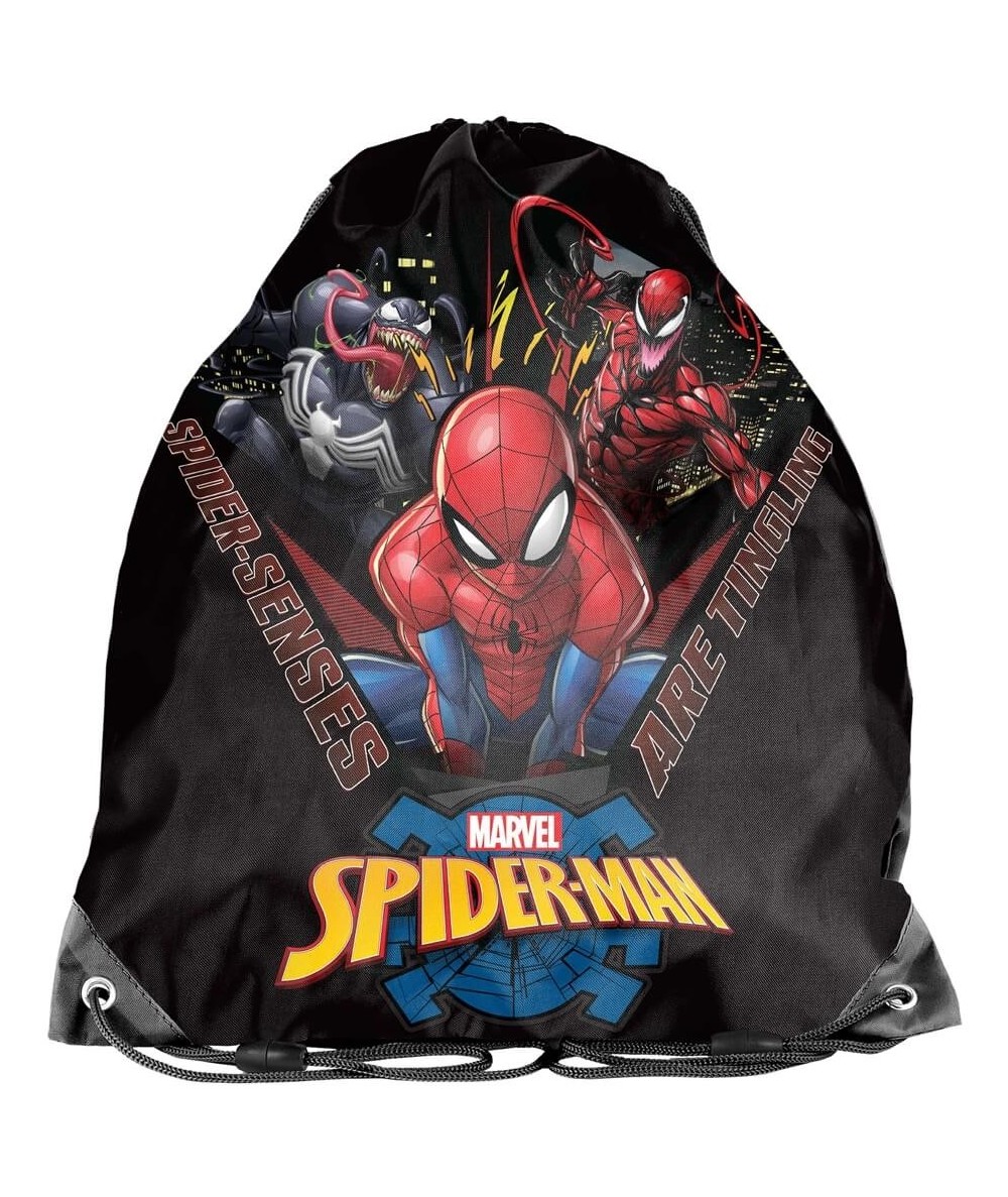 Worek na buty SPIDERMAN VENOM CARNAGE Marvel szkolny czarny dla chłopca lekki PASO