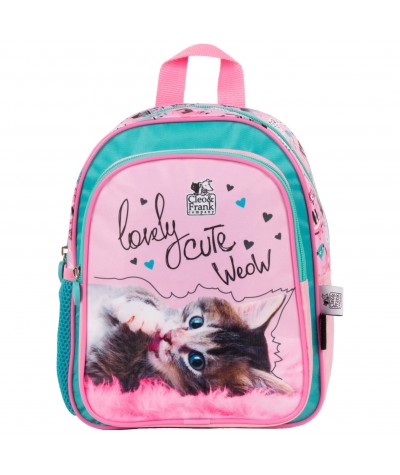Plecak dla przedszkolaka na wycieczkę z kotkiem dla dziecka Cleo&Frank
