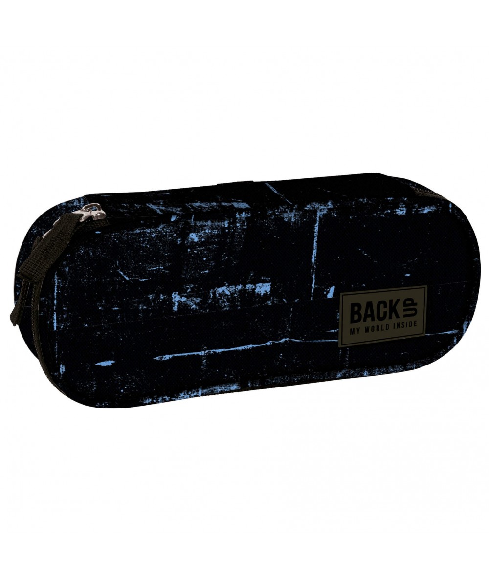 Piórnik szkolny przecierany BLUE BLACK BackUP dla chłopca A54