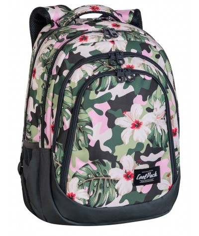 Plecak CoolPack HIBBIE szkolny młodzieżowy kwiaty hibiskusa monstera DRAFTER CP 17