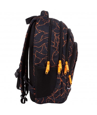 Plecak trzykomorowy z lawą BackUP szkolny dla chłopaka A112