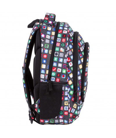 Plecak szkolny młodzieżowy aplikacje BackUP APKI modny X62