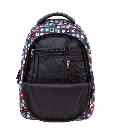 Plecak szkolny młodzieżowy aplikacje BackUP APKI modny X62
