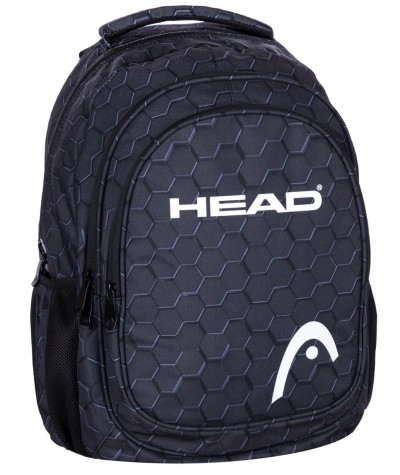 Czarny plecak młodzieżowy HEAD 3D BLACK szkolny męski 29L