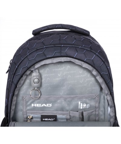 Czarny plecak Head 3D BLACK duży szkolny młodzieżowy do liceum 29L