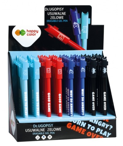 Długopis Happy Color zmazywalny 0,5 mm Games MIX WZORÓW