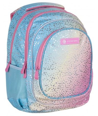 Plecak szkolny dla dziewczynki OMBRE RAINBOW DUST ASTRA do 1 klasy 20L