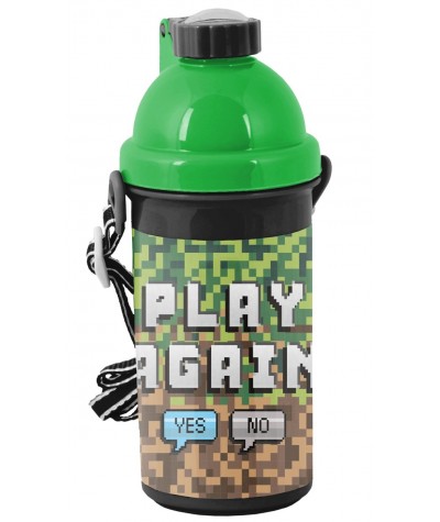 Bidon dla dziecka w bloki gra GAMING PLAY AGAIN Paso 500ml BPA FREE