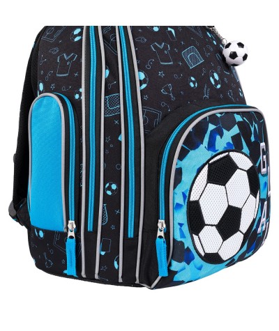 Tornister plecak szkolny z piłką nożną 3D BAMBINO PREMIUM lekki SOCCER