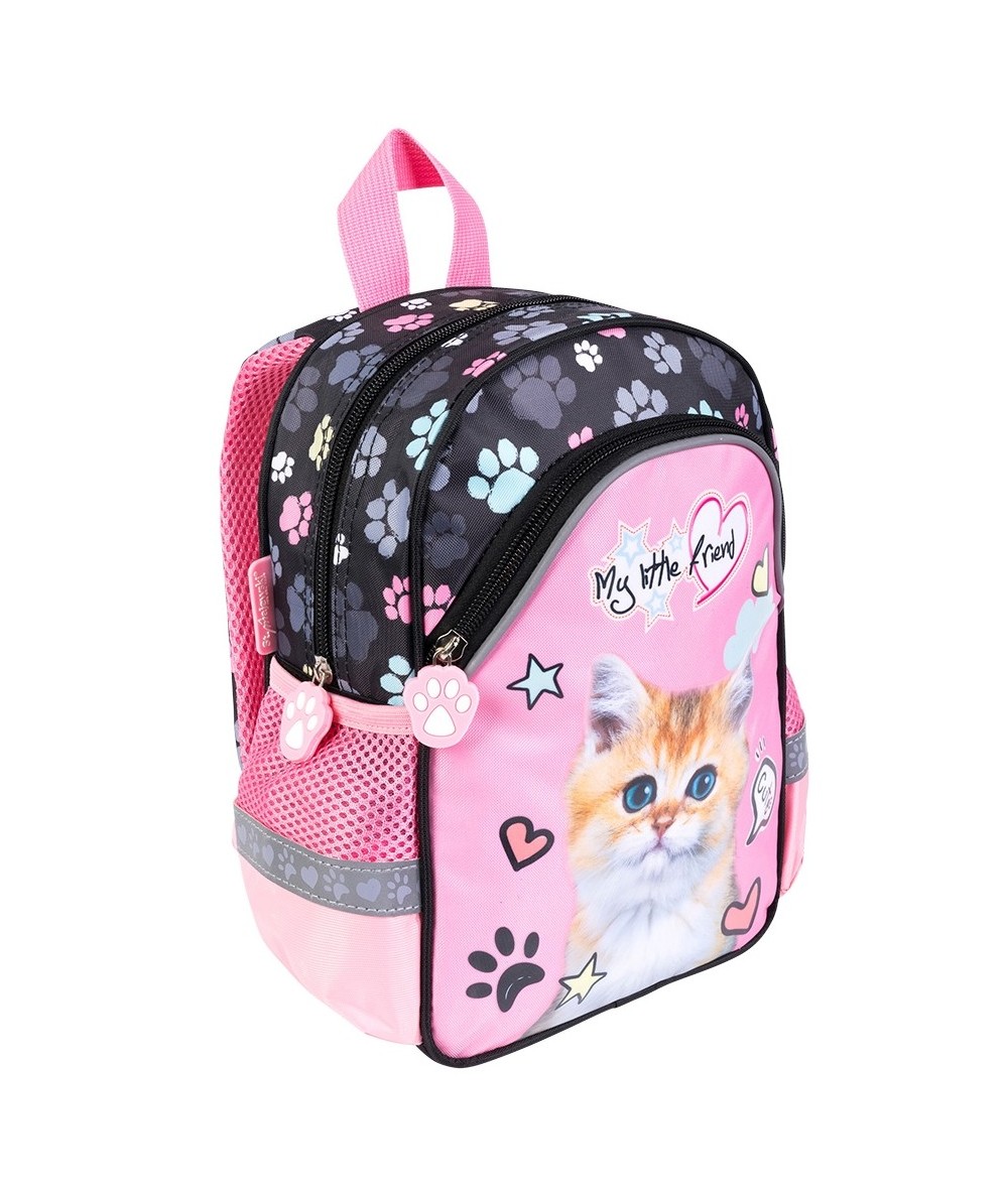 Plecak wycieczkowy z kotkiem ST.MAJEWSKI przedszkolny plecaczek PINK CAT