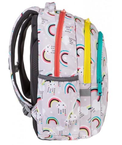 Plecak dziewczęcy w tęcze szary CoolPack Rainbow Time Jerry E29601