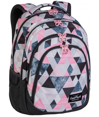 Plecak szkolny w trójkąty CoolPack CRYSTAL dla dziewczyny DRAFTER CP 17"