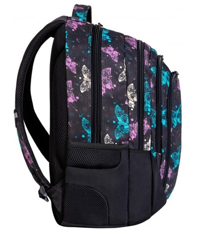 Plecak szkolny czarny w motyle CoolPack Drafter dla dziewczyny Zodiac