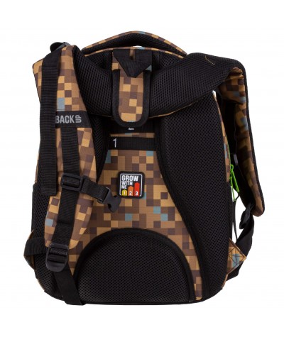 Plecak szkolny dobry dla kręgosłupa BackUP GAME piksele klasy 1-3 R68
