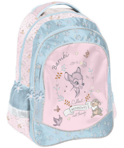 Plecak szkolny BAMBI różowy niebieski do klas 1-3  dla dziewczynki PASO