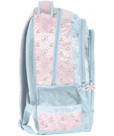 Plecak szkolny Bambi do klas 1-3 Paso różowo-niebieski dziewczęcy