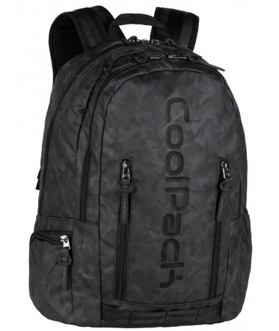Plecak młodzieżowy czarny CoolPack CP IMPACT CAMO BLACK moro