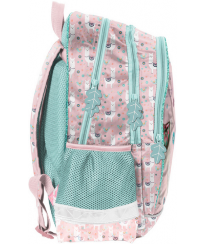 Plecak szkolny w lamy dla pierwszoklasisty Paso różowy dziewczęcy