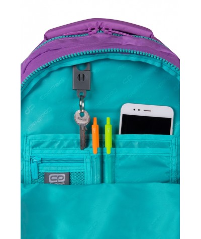 Plecak szkolny ombre turkusowe fiolet CoolPack Gradient Blueberry PICK
