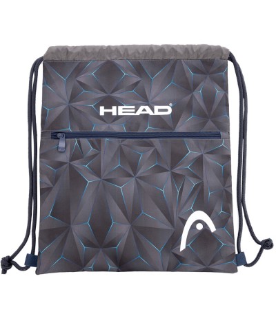 Worek plecak czarny 3D BLUE szkolny HEAD niebieski