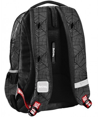 Plecak Spiderman szkolny BeUniq dla chłopaka czarny 3 komorowy