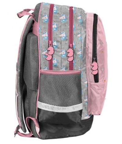 Plecak szkolny JEDNOROŻEC dla dziewczynki UNICORN PINK PASO + pompon