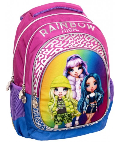 Plecak RAINBOW HIGH SILVER STYLE szkolny dla dziewczynki 20L Ruby Poppy Sunny