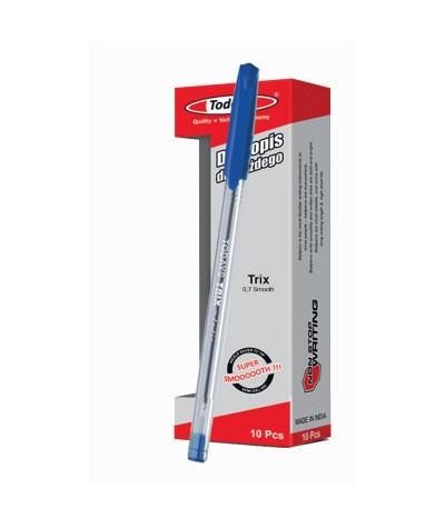 PACZKA 10 x Długopis olejowy TODAY'S TRIX NIEBIESKI 0.7mm BLUE