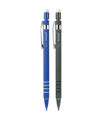Ołówek automatyczny TITANUM z gumką 0,5mm szkolny biurowy MIX