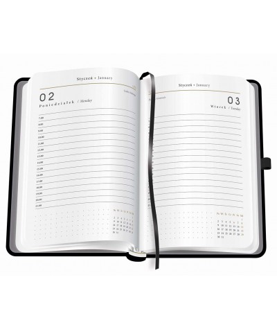 Kalendarz książkowy dzienny 2023 A5 BOTANIC KWIATY INTERDRUK terminarz 384s.