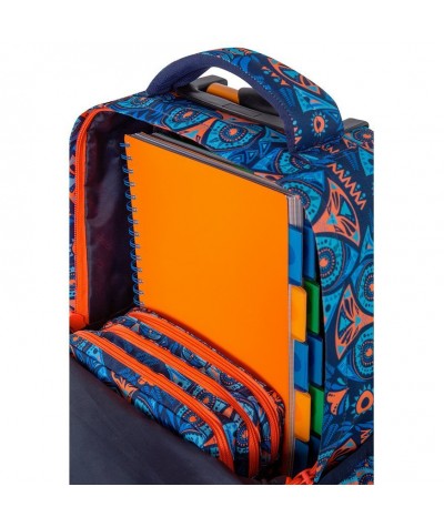 Plecak na kółkach CoolPack CP AZTEC BLUE SWIFT aztecki boho niebieski