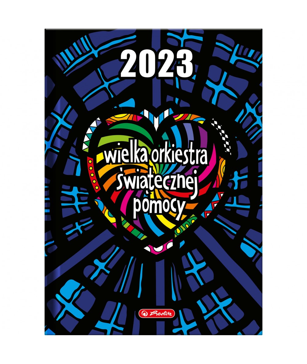 Kalendarz dzienny 2023 WOŚP A5 HERLITZ książkowy WIELKA ORKIESTRA