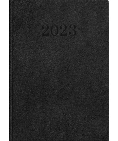 Kalendarz książkowy B5 dzienny 2023 TOP 2000 CZARNY SZARY STANDARD DTP duży