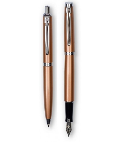 Pióro wieczne + długopis Zenith Omega Elegance Cooper MIEDZIANY zestaw