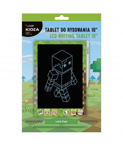 Tablet ZNIKOPIS do rysowania GAME KIDEA DUŻY 10" dla fana Minecrafta